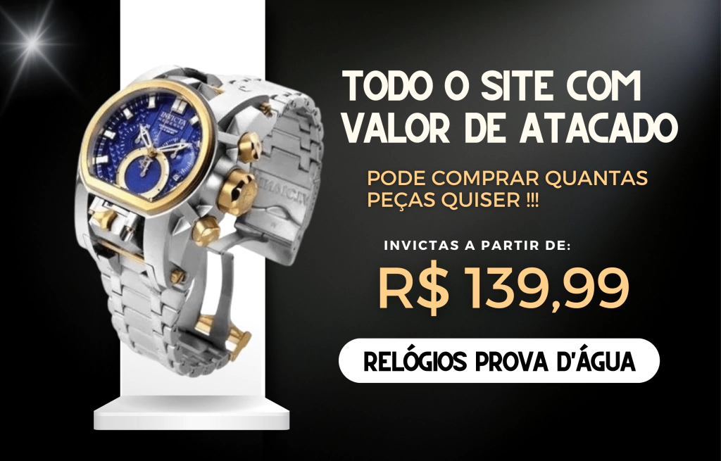 Fornecedor de Relógios no Atacado A partir De R$9,99 | Relógios De Chefe