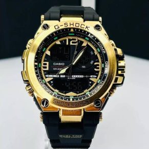 Relógio G-Shock Steel Preto e Dourado No Atacado