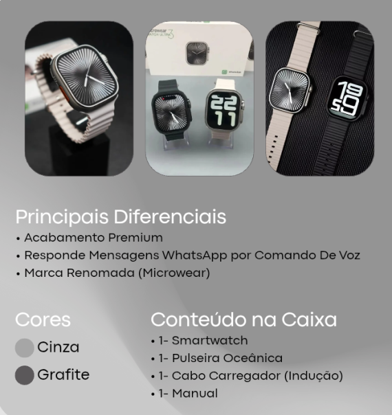 Relógio Smartwatch Whatch Ultra 3 No Atacado