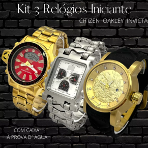 Kit c/3 Relógios 25 de Março – Citizen, Oakley e Invicta
