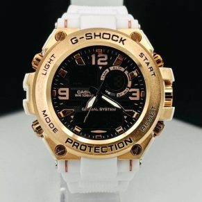Relógio Gshock Steel Atacado 100% Funcional - branco, rose e preto - Pulseira borracha