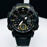 Relógio Gshock GA 2000 no Atacado - Preto e Dourado - Pulseira de Borracha