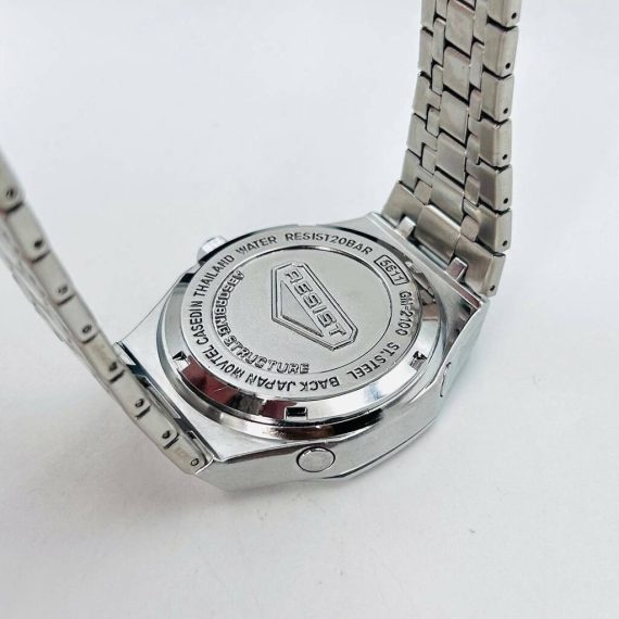 Relógio Gshock 1 Linha Diamante GM 2100 (M1) Prata no Atacado - Pulseira de Aço