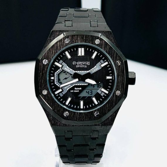Relógio Gshock 1 Linha Diamante GM 2100 (M1) Preto no Atacado - Pulseira de Aço