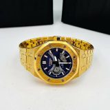 Relógio Gshock 1 Linha GM 2100 Dourado Fundo Azul no Atacado