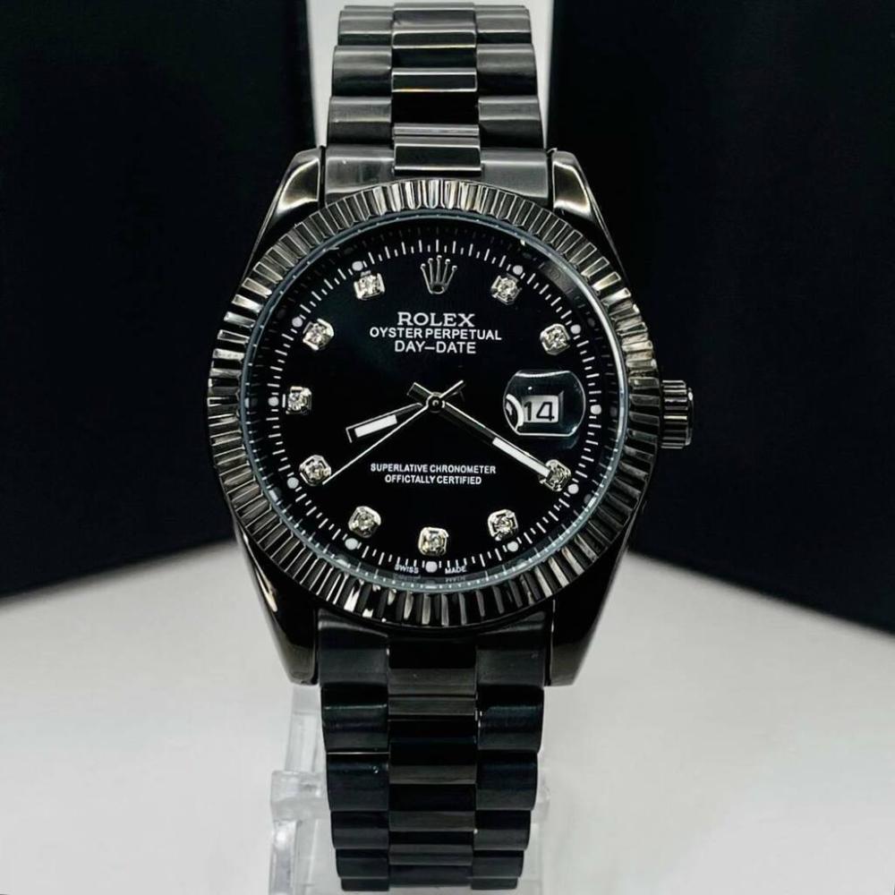 Relógio Rolex Primeira Linha Day Date Preto No Atacado | Relógios Para Revender Relógio Rolex Primeira Linha