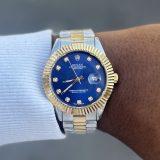 Relógio Rolex Day Date 1ª Linha Prata com Azul + Caixa – À Prova d’Água | Relógios Para Revender Relógio Rolex Day Date 1ª Linha Prata com Azul + Caixa – À Prova d’Água