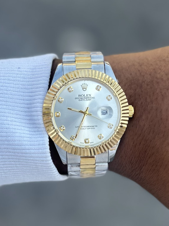 Relógio Rolex Day Date 1ª Linha Misto com Prata e Dourado + Caixa – À Prova d’Água | Relógios Para Revender Relógio Rolex Day Date 1ª Linha Misto com Prata e Dourado