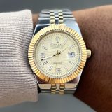 Relógio Rolex Datejust 1ª Linha Prata e Dourado + Caixa – À Prova d’Água | Relógios Para Revender Relógio Rolex Datejust 1ª Linha Prata e Dourado