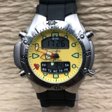 Relógio Citizen Aqualand JP no Atacado - Dourado e Preto - Pulseira de Borracha | Relógios Para Revender AUTO-DRAFT