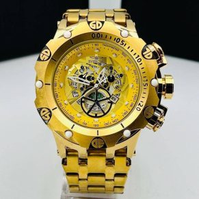 Relógio Invicta Primeira Linha Hybrid Dourado no Atacado – Pulseira de Aço
