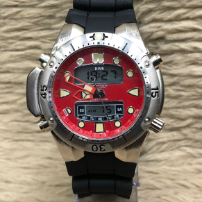 Relógio Citizen Aqualand JP no Atacado – Dourado e Preto – Pulseira de Borracha