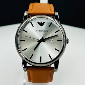 Relógio Armani no Atacado – Pulseira de Couro + Caixa e À Prova D’água