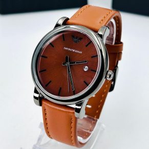 Relógio Armani Genuine no Atacado – Pulseira de Couro + À Prova D’Água