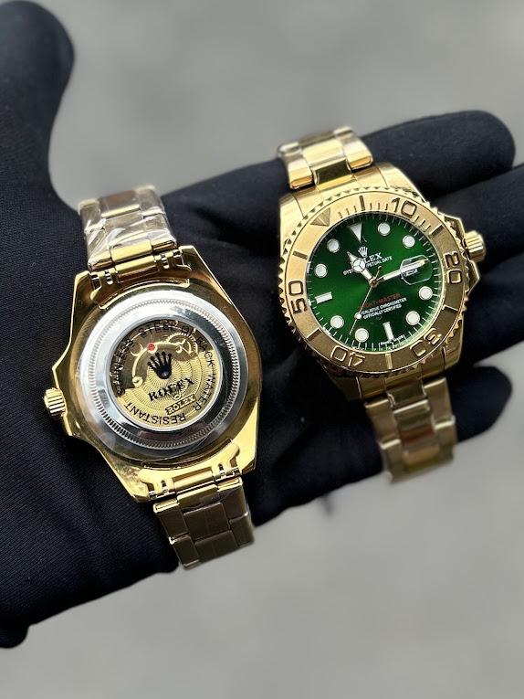 Relógio Rolex Primeira Linha Yacht Master no Atacado – Dourado e Preto com Pulseira de Borracha | Relógios Para Revender Relógio Rolex Primeira Linha Yacht Master no Atacado – Dourado e Preto com Pulseira de Borracha
