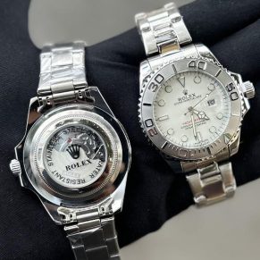 Relógio Rolex Primeira Linha Yacht Master no Atacado – Dourado e Preto com Pulseira de Borracha