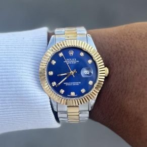 Relógio Rolex Day Date Submariner 1ª Linha Dourado e Preto no Atacado – Pulseira de Metal