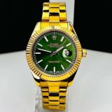 Relógio Rolex Datejust 1ª Linha TMT No Atacado - Dourado e Verde - Pulseira Presidente de Aço | Relógios Para Revender AUTO-DRAFT