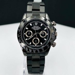 Relógio Rolex Daytona Funcional Preto no Atacado – Pulseira de Aço