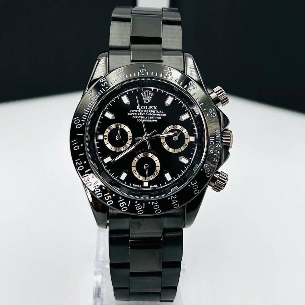 Relógio Rolex Daytona Funcional Preto no Atacado - Pulseira de Aço | Relógios Para Revender Relógio Rolex Daytona Funcional Preto no Atacado – Pulseira de Aço