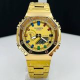 Relógio Gshock WR 20 Bar Steel Linha Diamante 100% Funcional + Caixa - Dourado e Amarelo | Relógios Para Revender AUTO-DRAFT