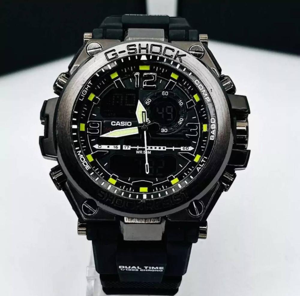 Relógio Gshock 1ª Linha Diamante Steel Preto e Prata no Atacado - Pulseira de Borracha + Caixa | Relógios Para Revender Relógio Gshock 1ª Linha Diamante Steel Preto e Prata no Atacado – Pulseira de Borracha + Caixa