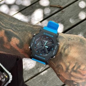 Maior Fornecedor De Relógios No Atacado e Dropshipping | Relógios Para Revender Relógio Gshock GA 2300 Linha Diamante Transparente Azul no Atacado + Caixa