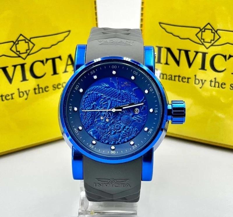 Relógio Invicta Yakuza S1 Primeira Linha - Dourado com Pulseira Branca | Relógios Para Revender Relógio Invicta Yakuza S1 Primeira Linha – Dourado com Pulseira Branca