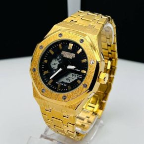 Relógio Gshock 1 Linha Diamante GM 2100 (M1) Dourado no Atacado – Pulseira de Aço
