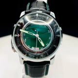 Relógio Jacob Roleta Dourado Linha Diamante – Pulseira de Couro e À Prova d’Água