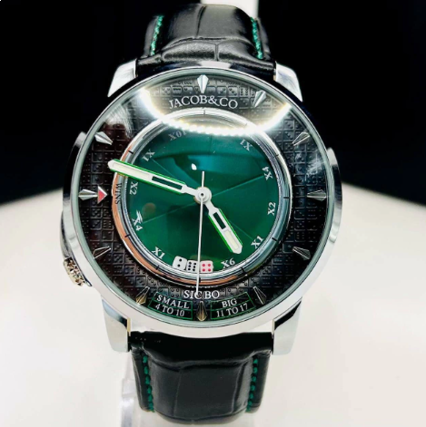 Relógio Jacob Roleta Dourado Linha Diamante – Pulseira de Couro e À Prova d’Água | Relógios Para Revender Relógio Jacob Roleta Dourado Linha Diamante – Pulseira de Couro e À Prova d’Água