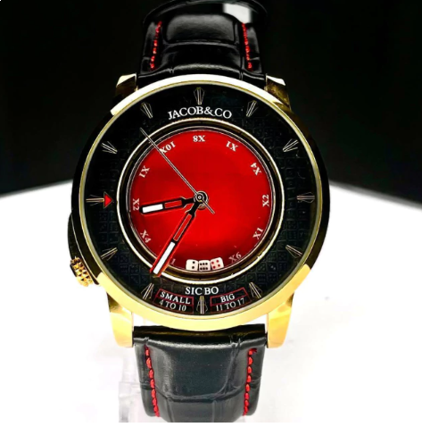 Relógio Jacob Roleta Linha Diamante no Atacado – Pulseira de Couro | Relógios Para Revender Relógio Jacob Roleta Linha Diamante no Atacado – Pulseira de Couro