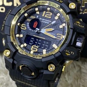Relógio Gshock 1 Linha Diamante Mudmaster Transparente Preto no Atacado – Pulseira de Aço