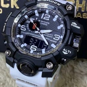 Relógio Gshock 1 Linha Diamante Mudmaster Transparente Preto no Atacado – Pulseira de Aço
