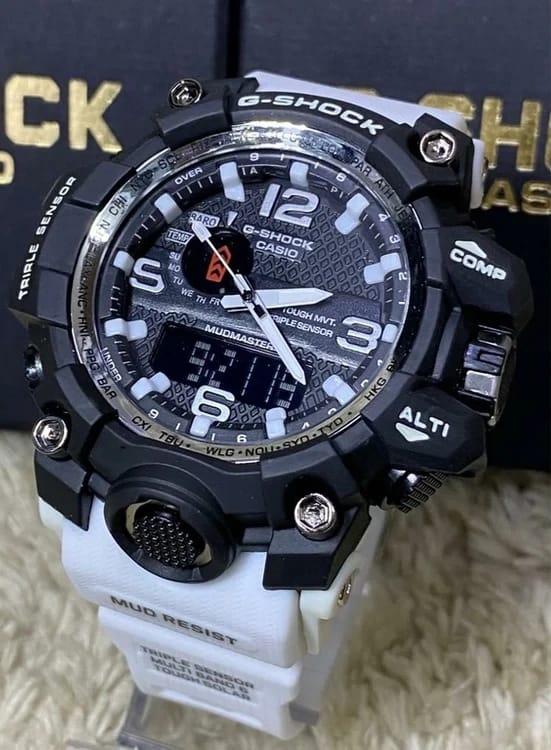 Relógio Gshock 1 Linha Diamante Mudmaster Transparente Preto no Atacado - Pulseira de Aço | Relógios Para Revender Relógio Gshock 1 Linha Diamante Mudmaster Transparente Preto no Atacado – Pulseira de Aço