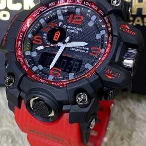 Relógio Gshock 1 Linha Diamante Mudmaster Transparente Preto no Atacado – Pulseira de Aço
