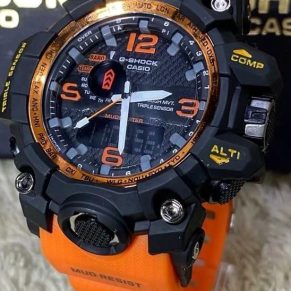 Relógio Gshock 1 Linha Diamante Mudmaster Transparente Preto no Atacado – Pulseira de Aço