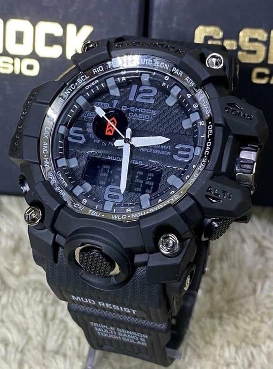 Relógio Gshock 1 Linha Diamante Mudmaster Transparente Preto no Atacado - Pulseira de Aço | Relógios Para Revender Relógio Gshock 1 Linha Diamante Mudmaster Transparente Preto no Atacado – Pulseira de Aço