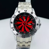 Relógio Invicta Speedway Turbine – Dourado com Preto e Vermelho – Pulseira de Aço + Caixa