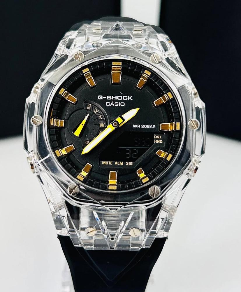 Relógio Gshock 1 Linha Diamante WR 20 BAR 2100 Preto no Atacado - Pulseira de Borracha | Relógios Para Revender Relógio Gshock 1 Linha Diamante WR 20 BAR 2100 Preto no Atacado – Pulseira de Borracha