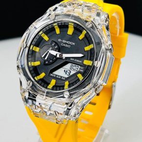 Relógio Gshock 1 Linha Diamante WR 20 BAR 2100 Preto no Atacado – Pulseira de Borracha