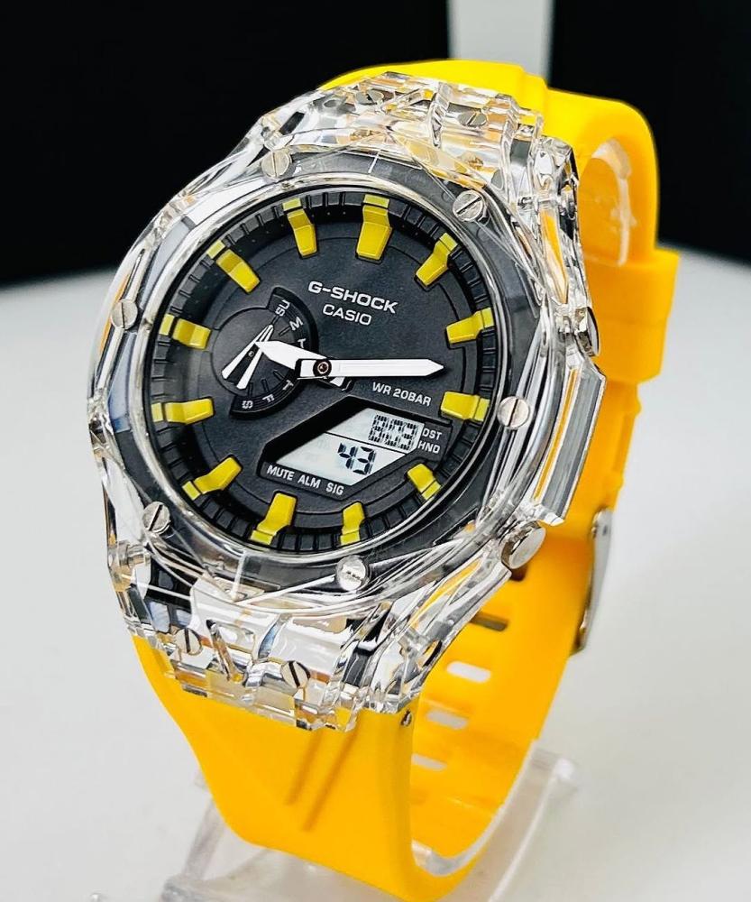 Relógio Gshock 1 Linha Diamante WR 20 BAR 2100 Preto no Atacado - Pulseira de Borracha | Relógios Para Revender Relógio Gshock 1 Linha Diamante WR 20 BAR 2100 Preto no Atacado – Pulseira de Borracha