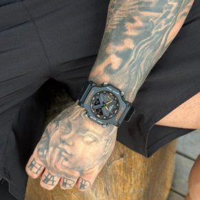 Relógio Gshock 1 Linha Diamante GA 2300 Transparente Azul no Atacado – Pulseira de Emborrachado