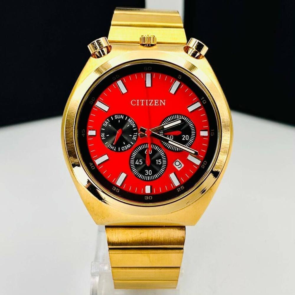 Relógio Citizen Star Wars Dourado e Vermelho no Atacado - Pulseira de Aço | Relógios Para Revender Relógio Citizen Star Wars Dourado e Vermelho no Atacado - Pulseira de Aço