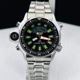 Relógio Citizen Aqualand Linha Diamante no Atacado - Pulseira de Aço | Relógios Para Revender Relógio Citizen Aqualand Funcional no Atacado + Caixa – Prata e Dourado