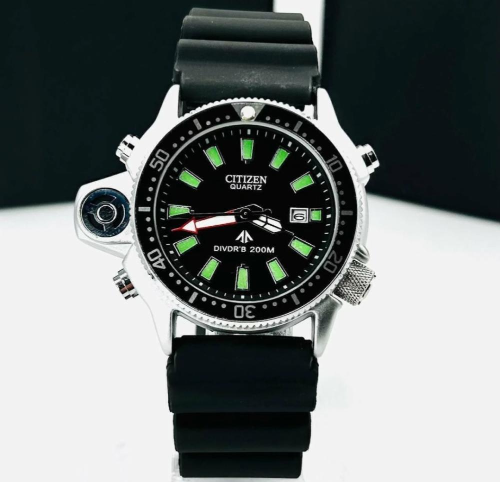 Relógio Citizen Aqualand Linha Diamante no Atacado - Pulseira de Borracha | Relógios Para Revender AUTO-DRAFT