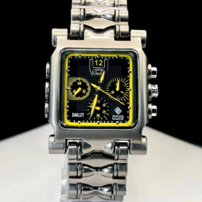 Relógio Oakley Machine 100% Funcional Linha Diamante Prata + Caixa