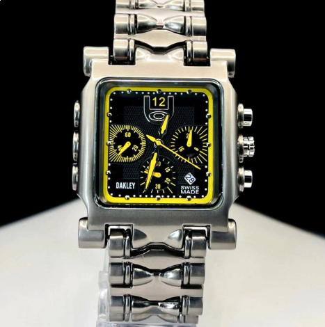 Relógio Oakley Machine 100% Funcional Linha Diamante Prata + Caixa | Relógios Para Revender Relógio Oakley Machine 100% Funcional Linha Diamante Prata + Caixa