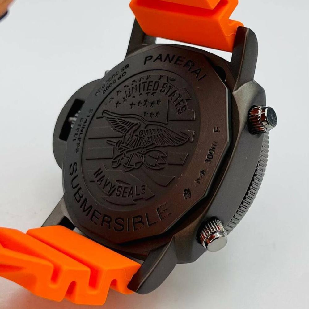 Relógio Panerai Laranjado No Atacado + Caixa | Relógios Para Revender Relógio Panerai Laranjado No Atacado + Caixa