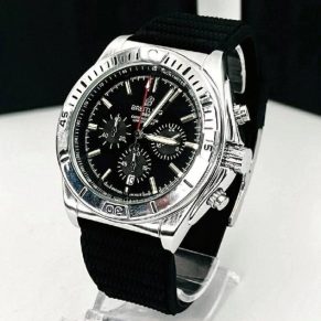 Relógio Breitling Linha Diamante Ancor 100% Funcional à Prova D’água – Pulseira de Borracha